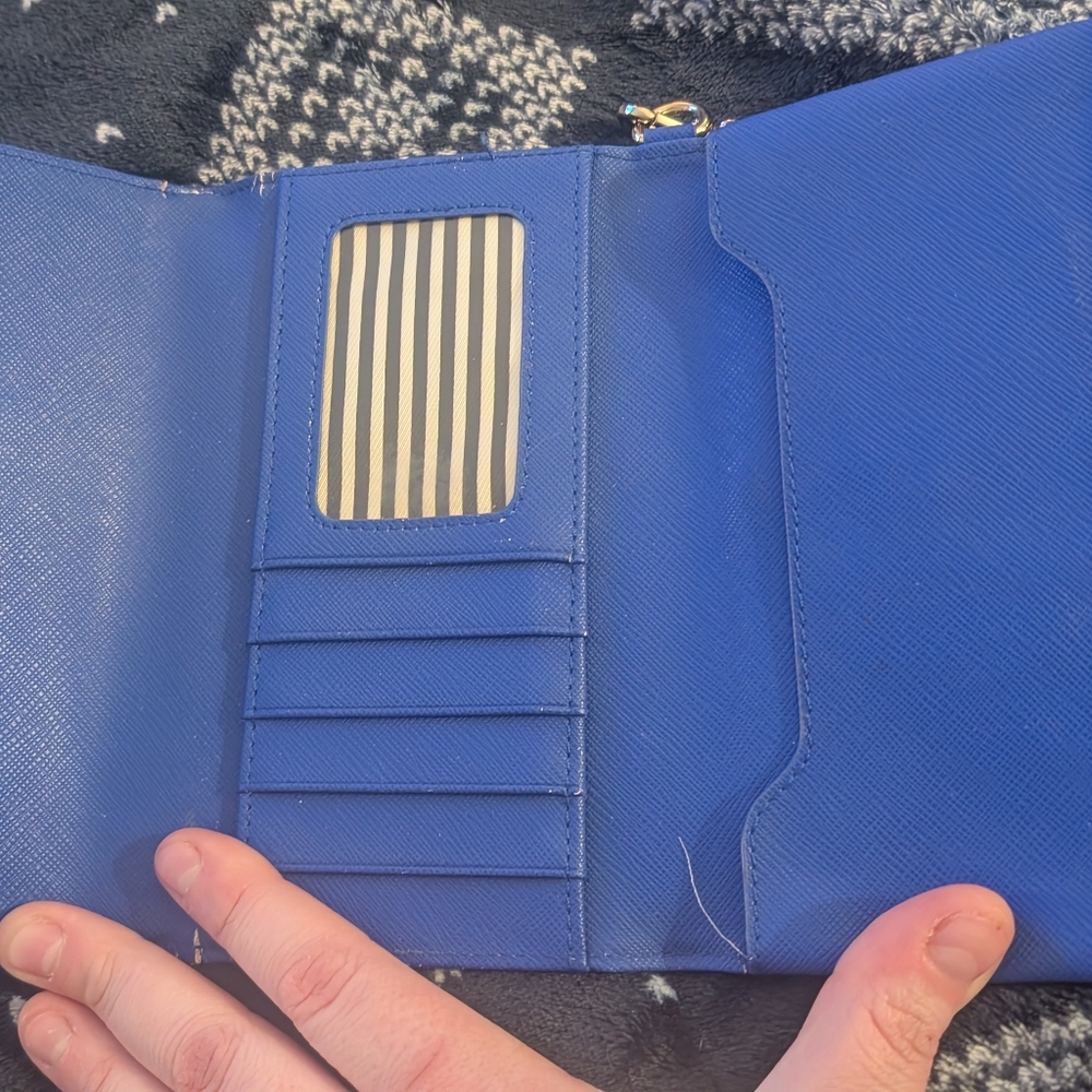 Kate Spade Blue Wallet GUC - Picture 5 of 8
